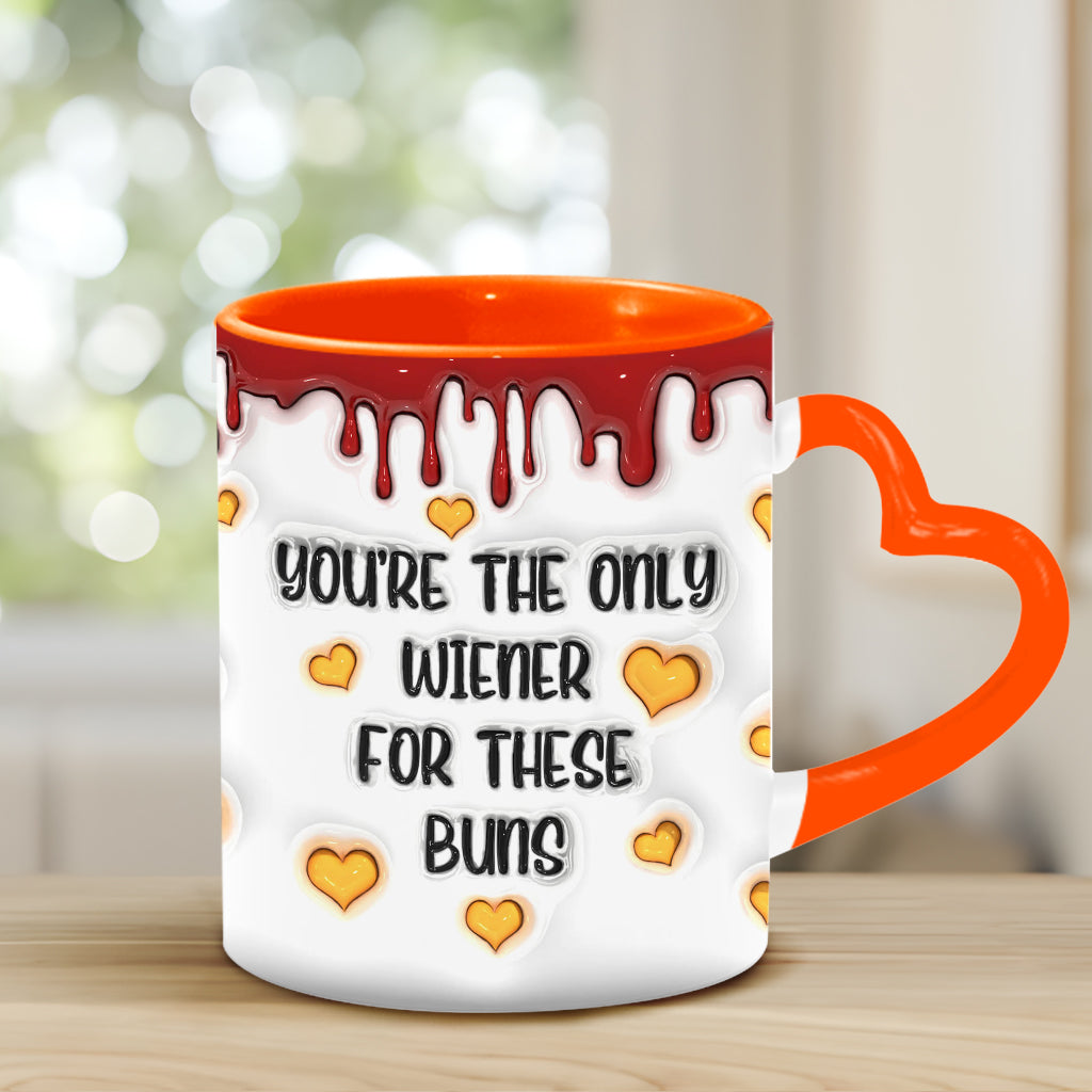 Du bist der einzige Wiener für diese Brötchen - Personalisierte Tasse mit Herzgriff für Paare