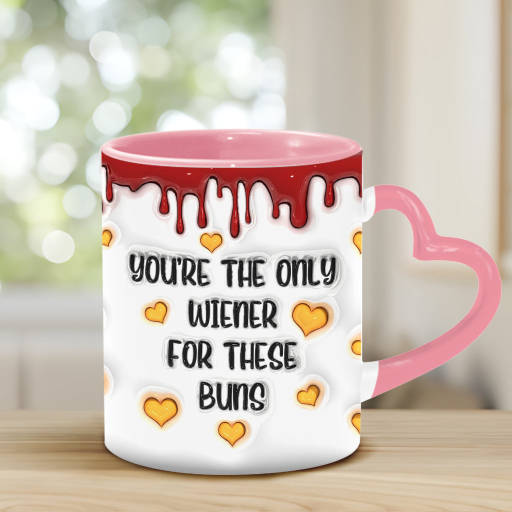 Du bist der einzige Wiener für diese Brötchen - Personalisierte Tasse mit Herzgriff für Paare