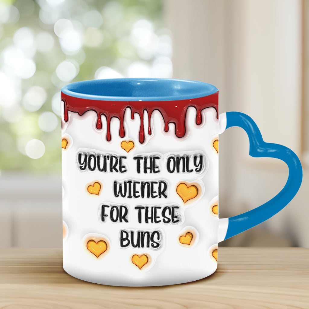 Du bist der einzige Wiener für diese Brötchen - Personalisierte Tasse mit Herzgriff für Paare