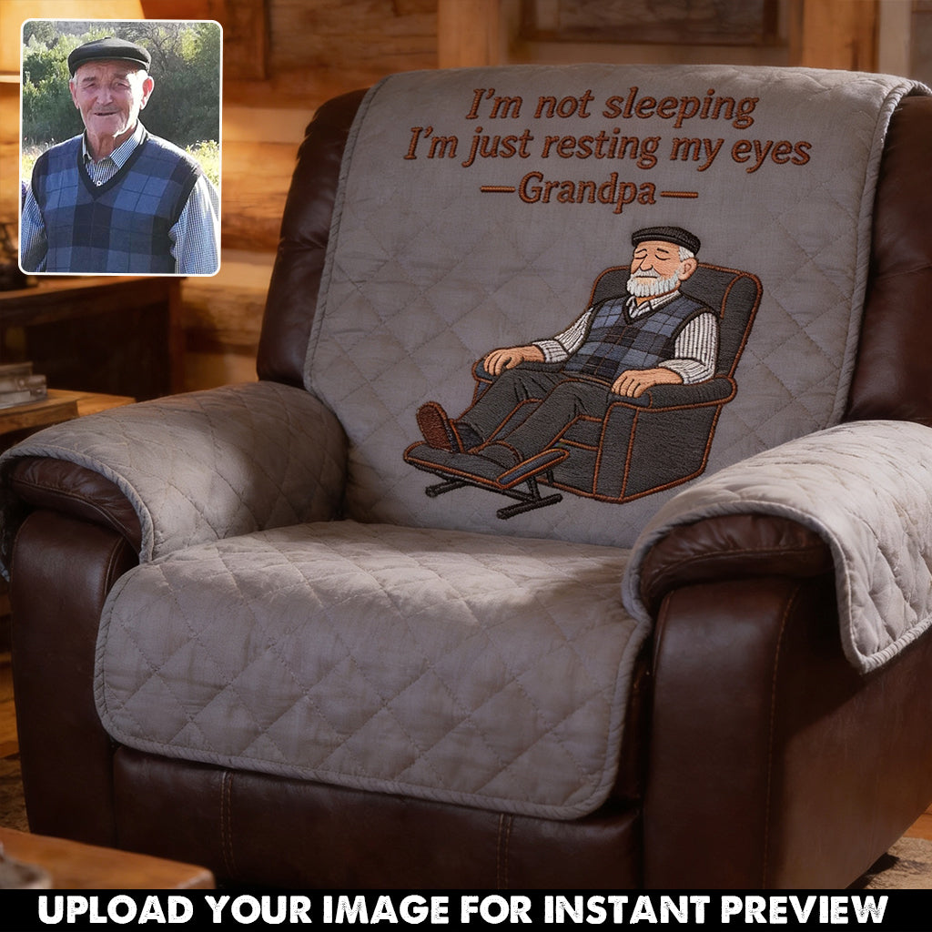 Augenblick der Ruhe - Personalisierte Vater Steppsofa/Couchbezug