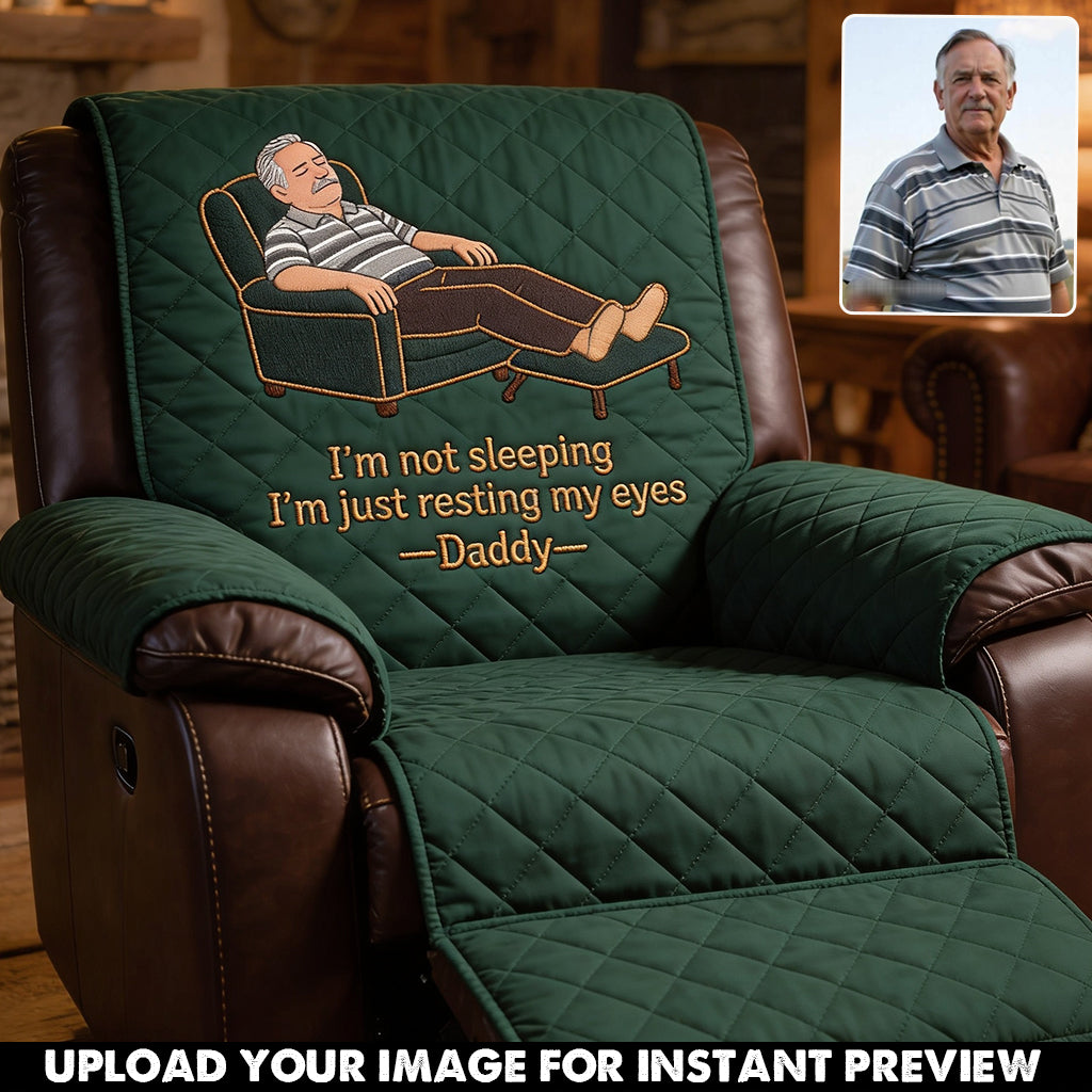 Augenblick der Ruhe - Personalisierte Vater Steppsofa/Couchbezug