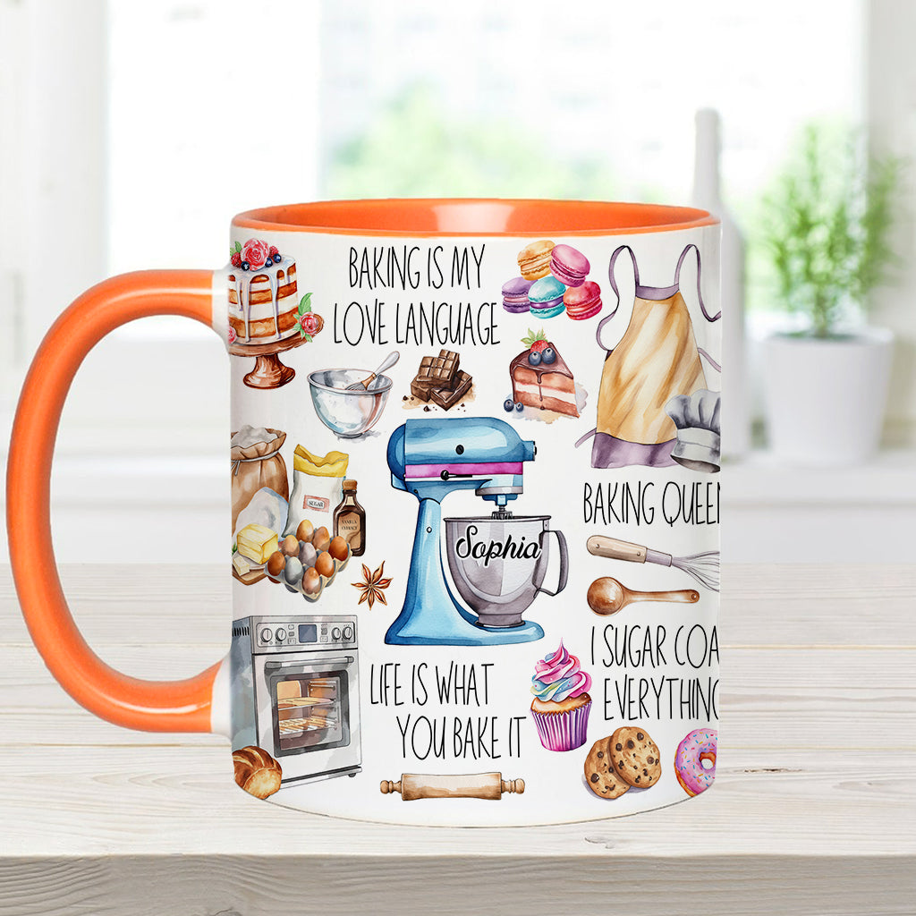 Backen ist meine Leidenschaft – Personalisierte Tasse mit Backmotiv