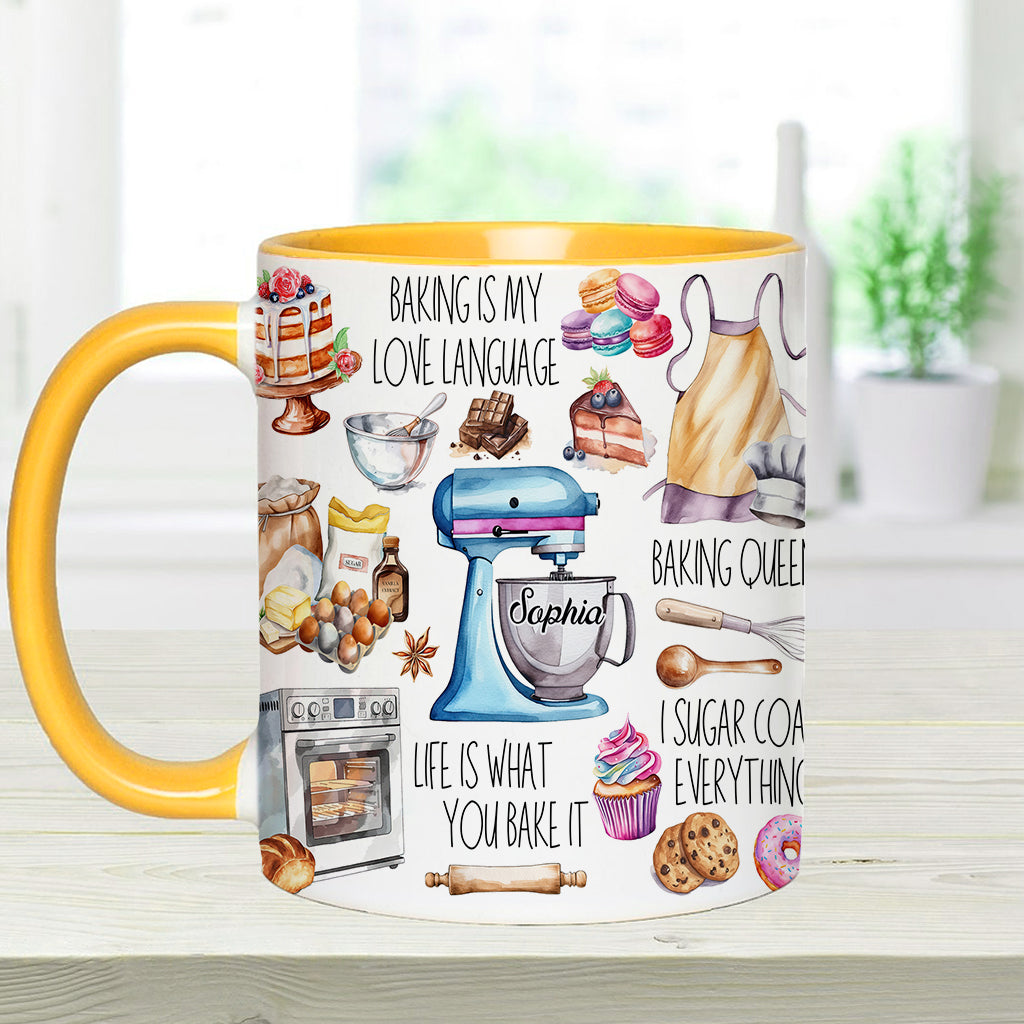 Backen ist meine Leidenschaft – Personalisierte Tasse mit Backmotiv