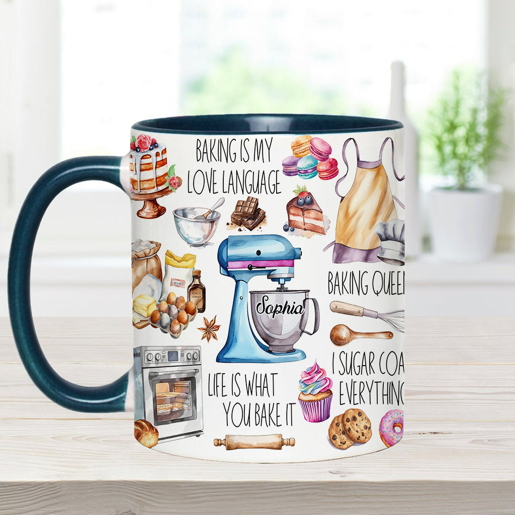 Backen ist meine Leidenschaft – Personalisierte Tasse mit Backmotiv