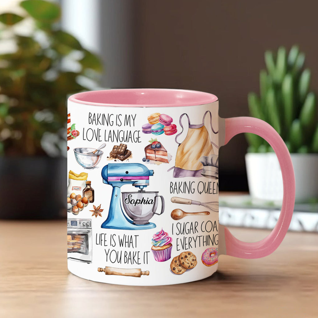 Backen ist meine Leidenschaft – Personalisierte Tasse mit Backmotiv