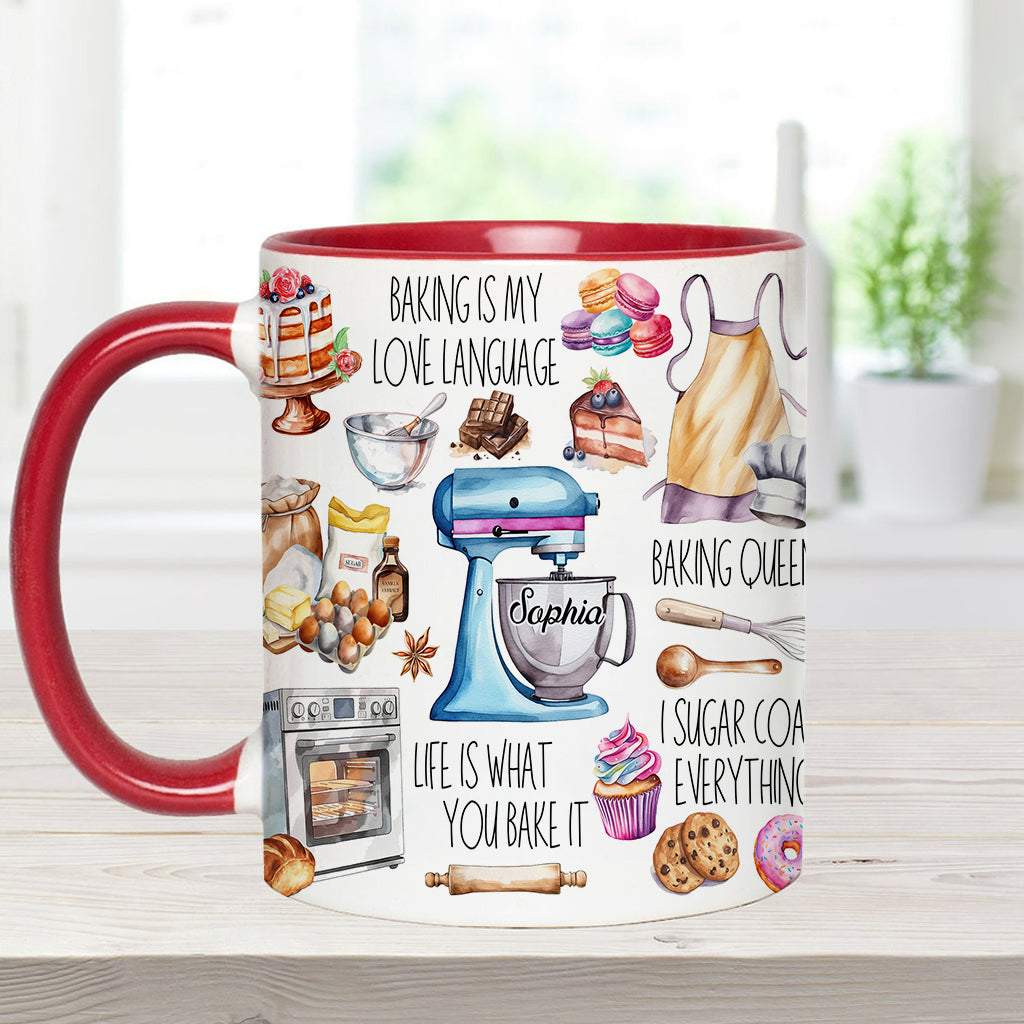 Backen ist meine Leidenschaft – Personalisierte Tasse mit Backmotiv