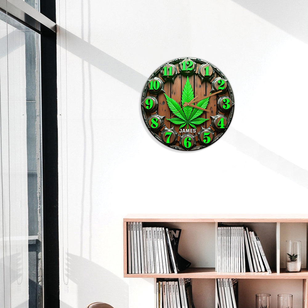 Irgendwo ist 420 – Personalisierte Weed-Wanduhr
