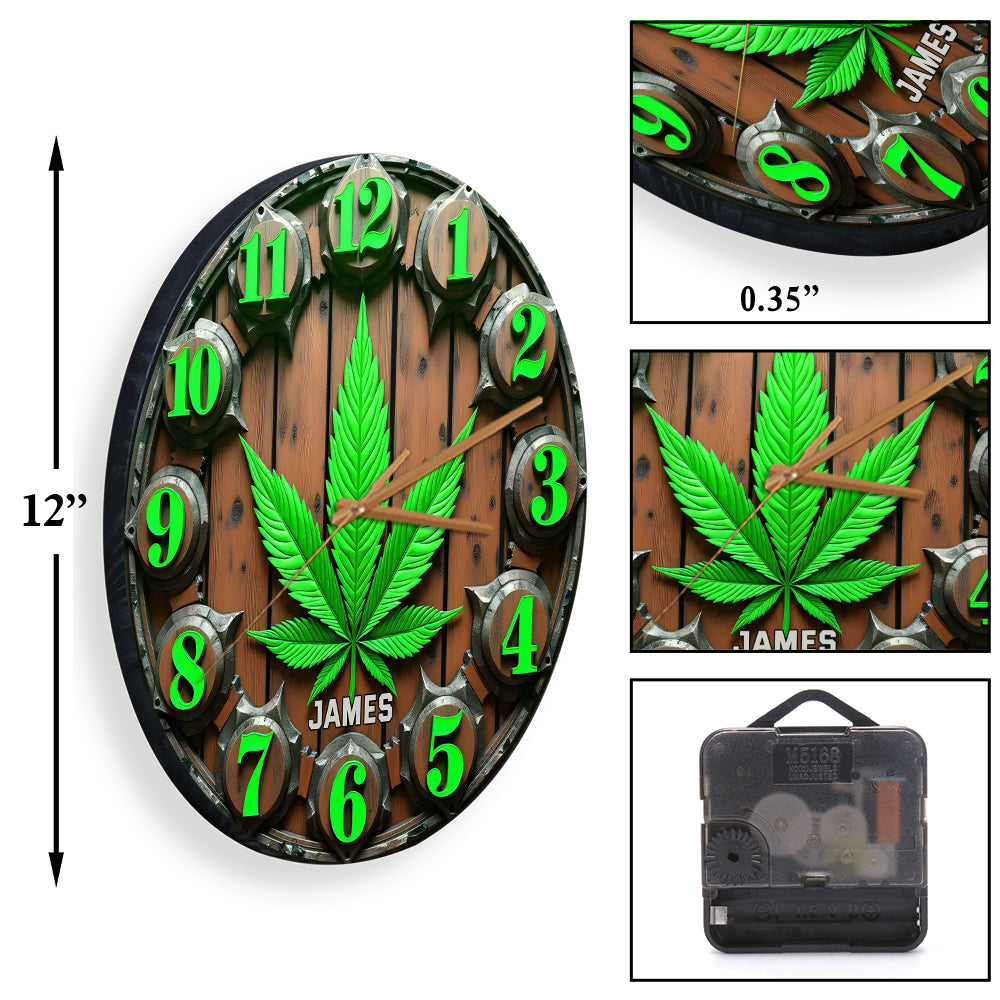 Irgendwo ist 420 – Personalisierte Weed-Wanduhr