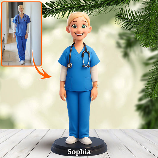 Stolze Krankenschwester – Personalisierte Acrylplakette in individueller Form für Krankenschwestern