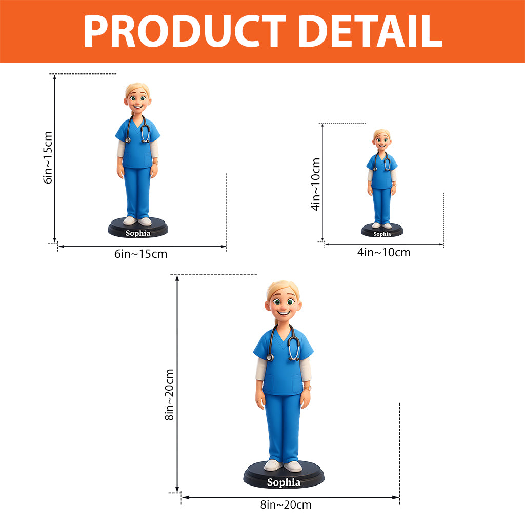 Proud Nurse - Personalized Nurse Custom Shaped Acrylic Plaque