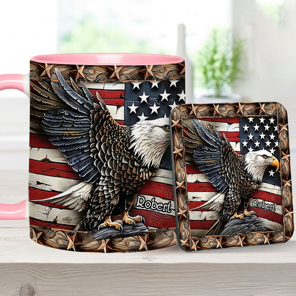 Strong Bald Eagle - Personalized Bald Eagle Accent Mug