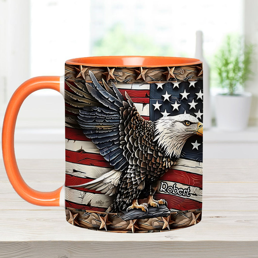 Strong Bald Eagle - Personalized Bald Eagle Accent Mug