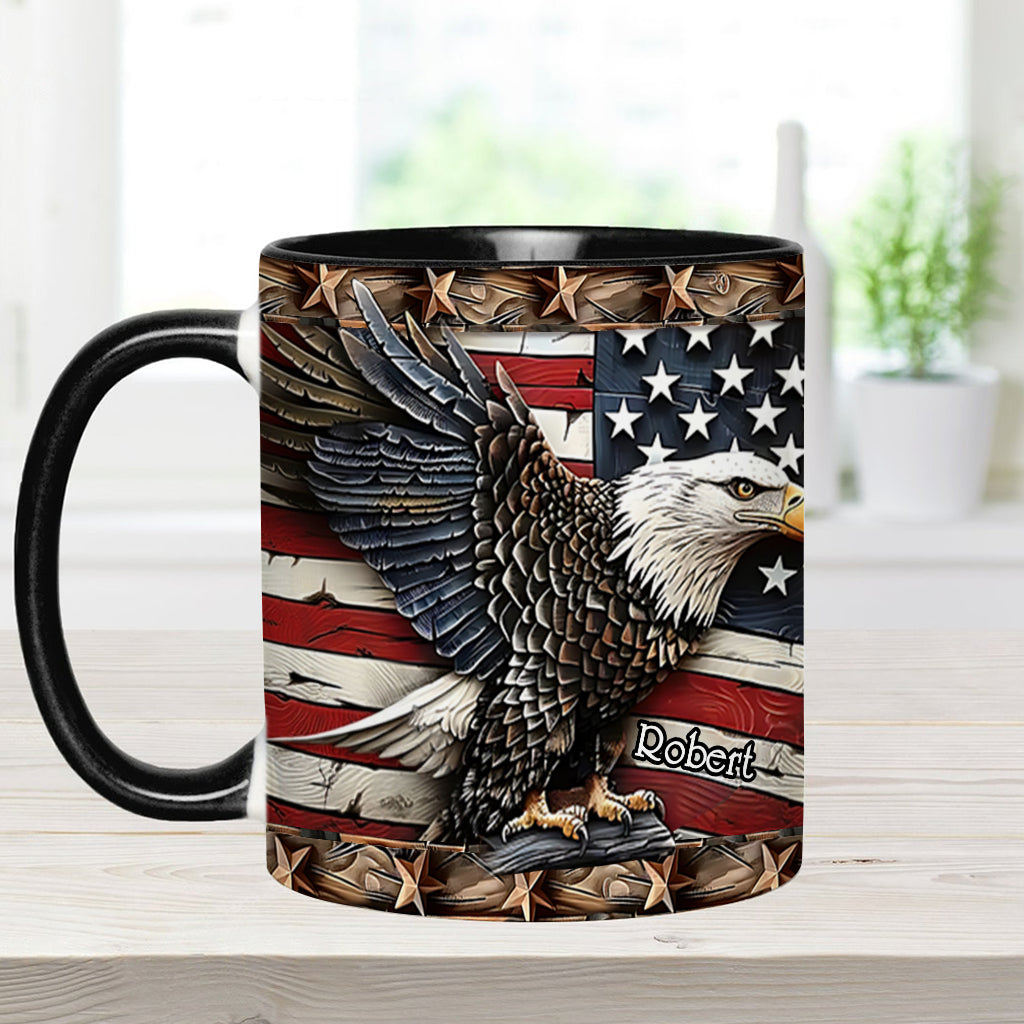 Strong Bald Eagle - Personalized Bald Eagle Accent Mug
