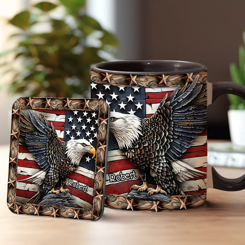 Strong Bald Eagle - Personalized Bald Eagle Accent Mug