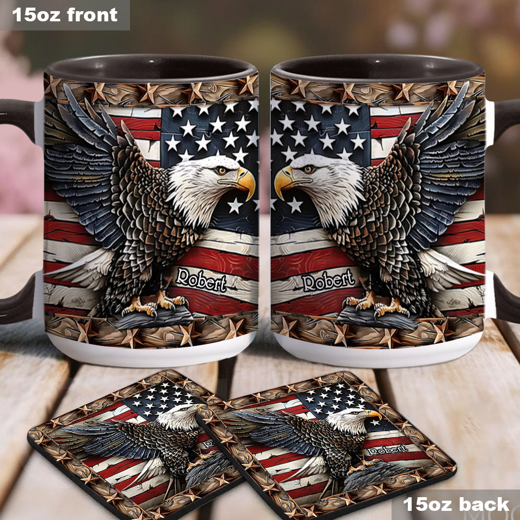 Strong Bald Eagle - Personalized Bald Eagle Accent Mug