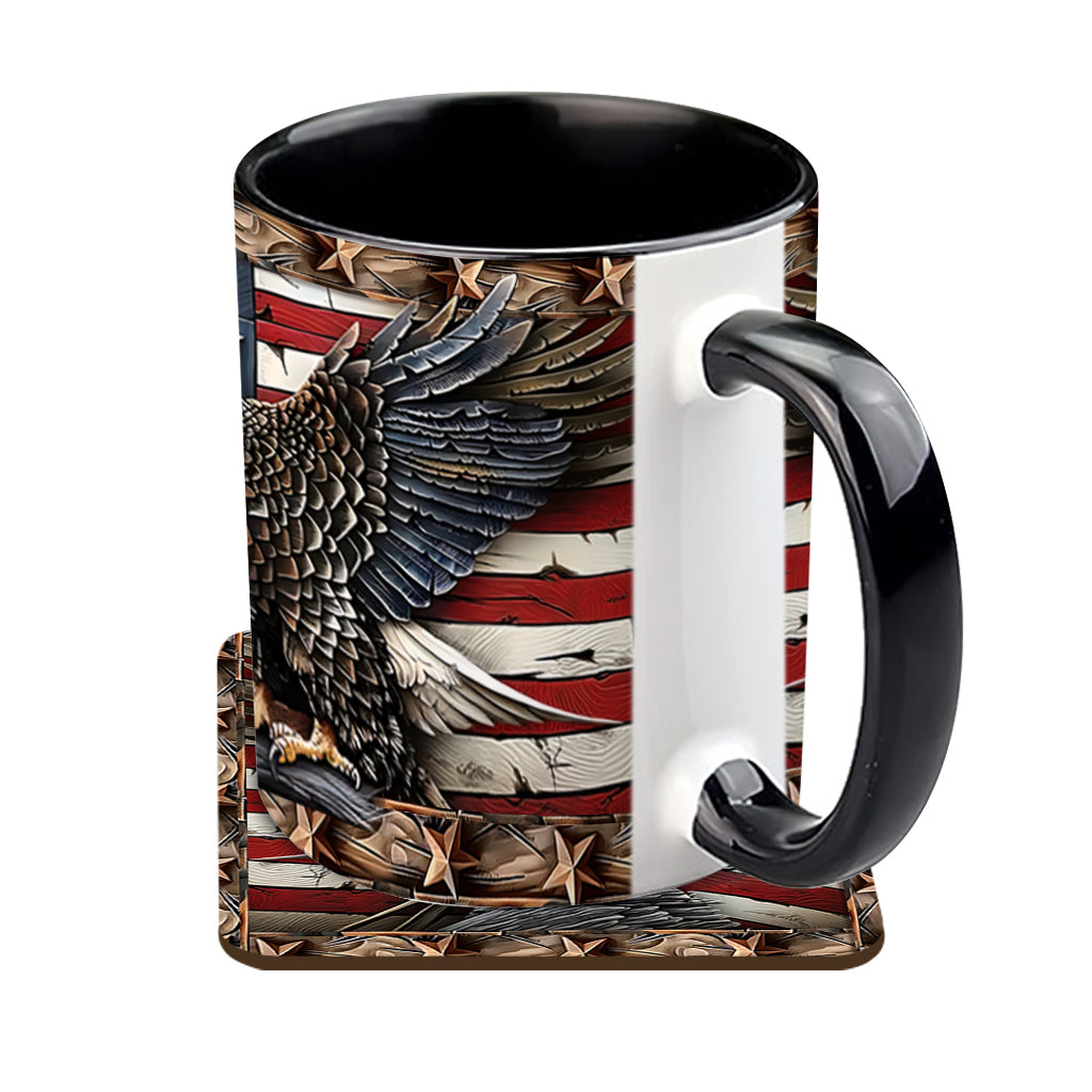 Strong Bald Eagle - Personalized Bald Eagle Accent Mug