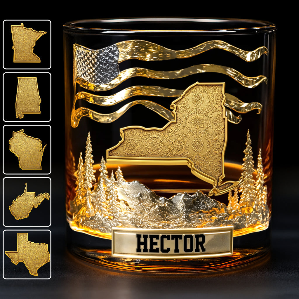 The State Pride - Personalized Luxury Whiskey Glass