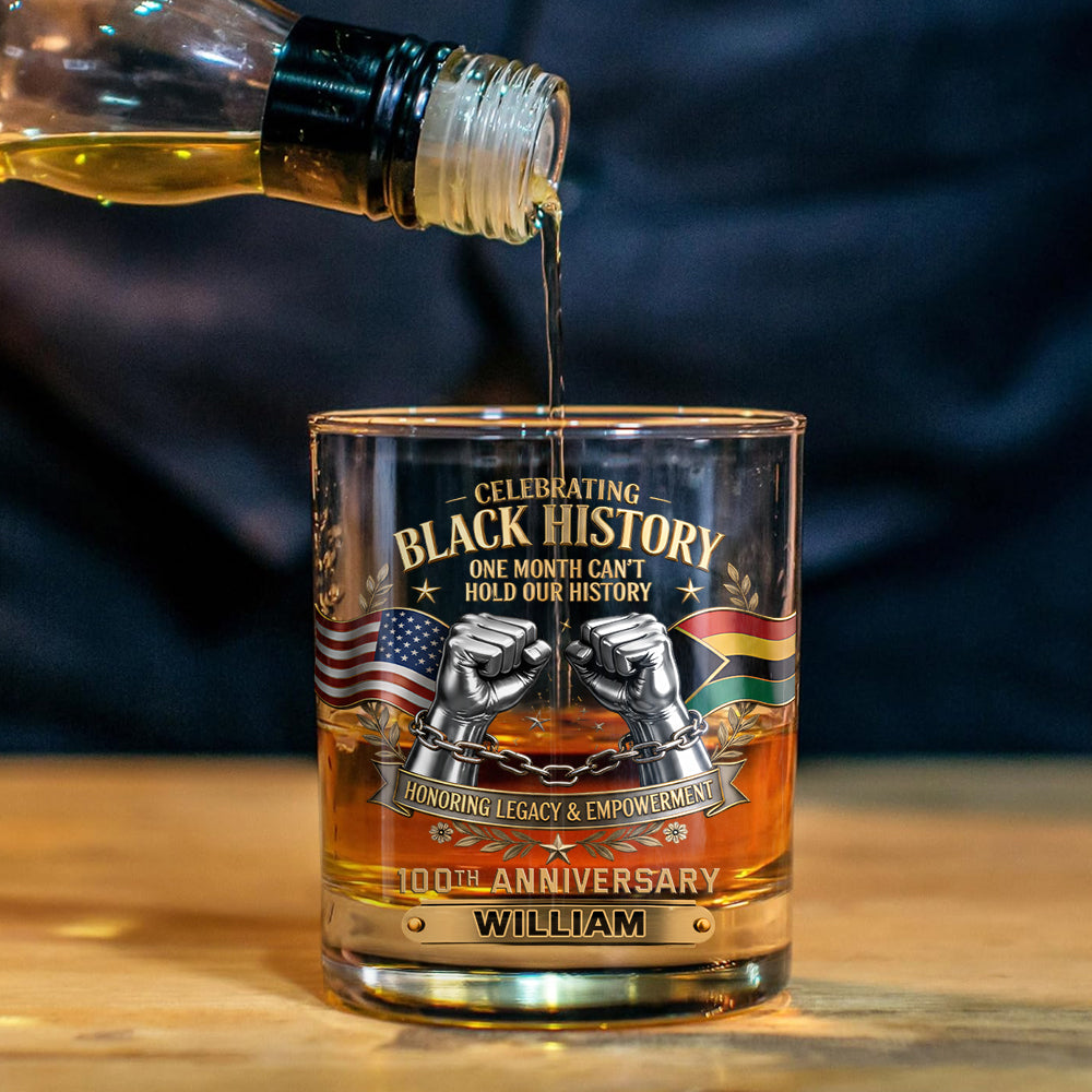 Monat der Schwarzen Geschichte – Personalisiertes Whiskey-Dekanter-Set im afroamerikanischen Stil
