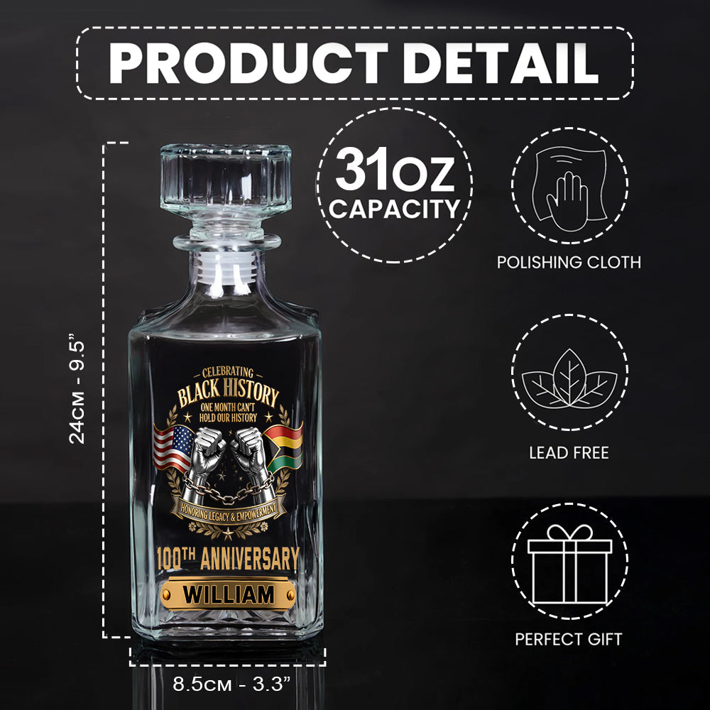 Monat der Schwarzen Geschichte – Personalisiertes Whiskey-Dekanter-Set im afroamerikanischen Stil