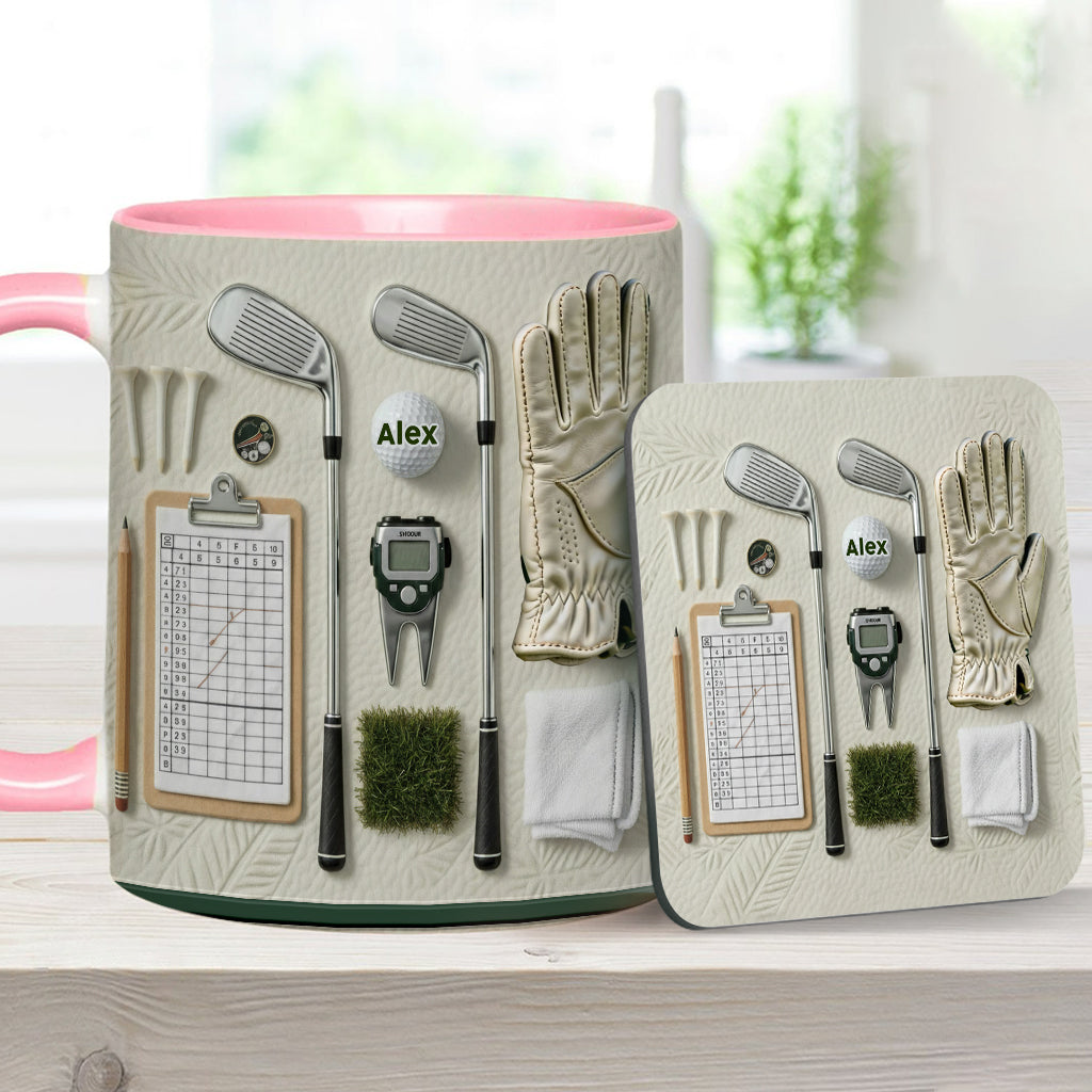 Live Love Golf - Personalized Golf Accent Mug