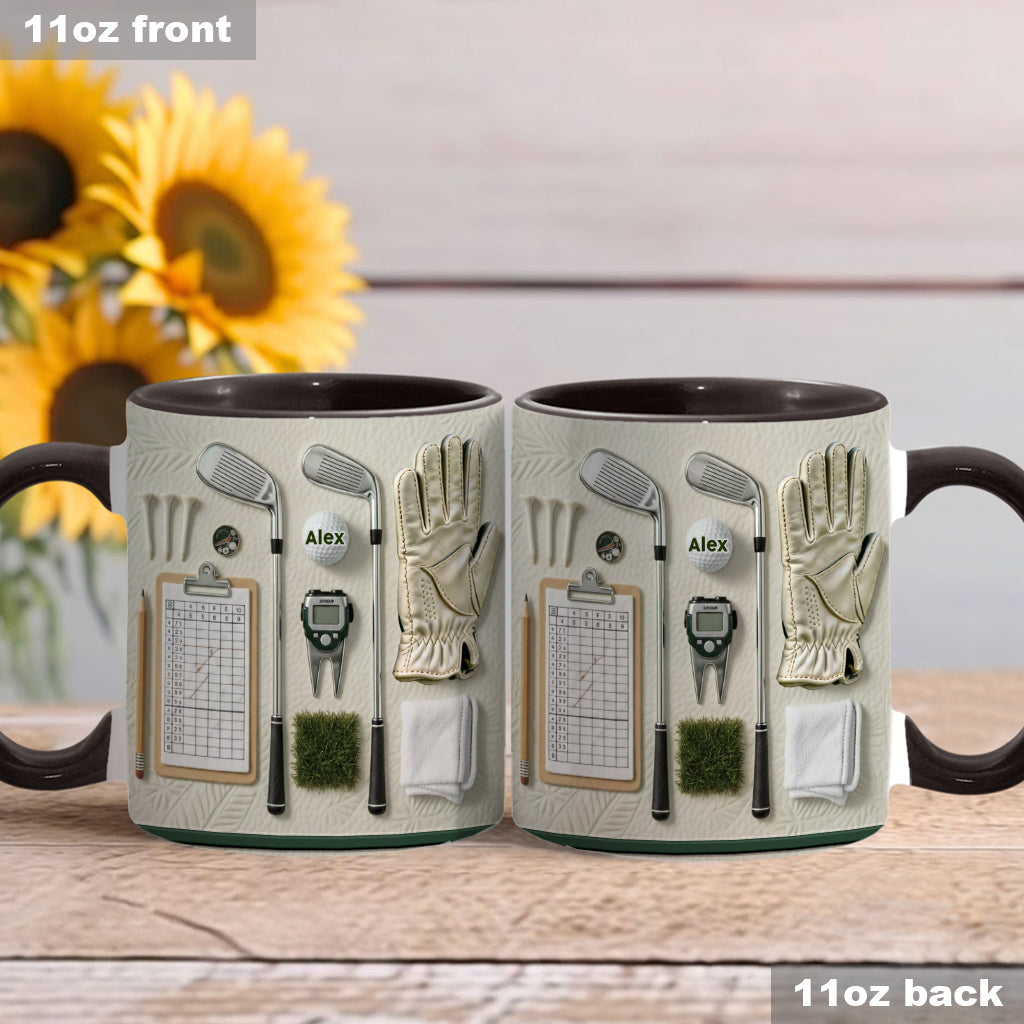 Live Love Golf - Personalized Golf Accent Mug