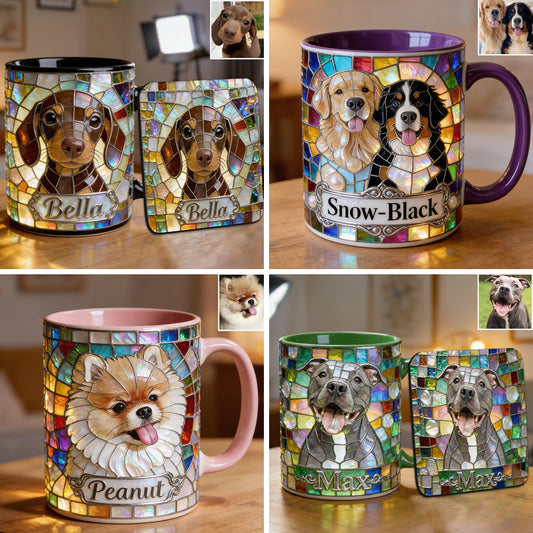 Love Dogs - Personalized Dog Accent Mug & Coaster