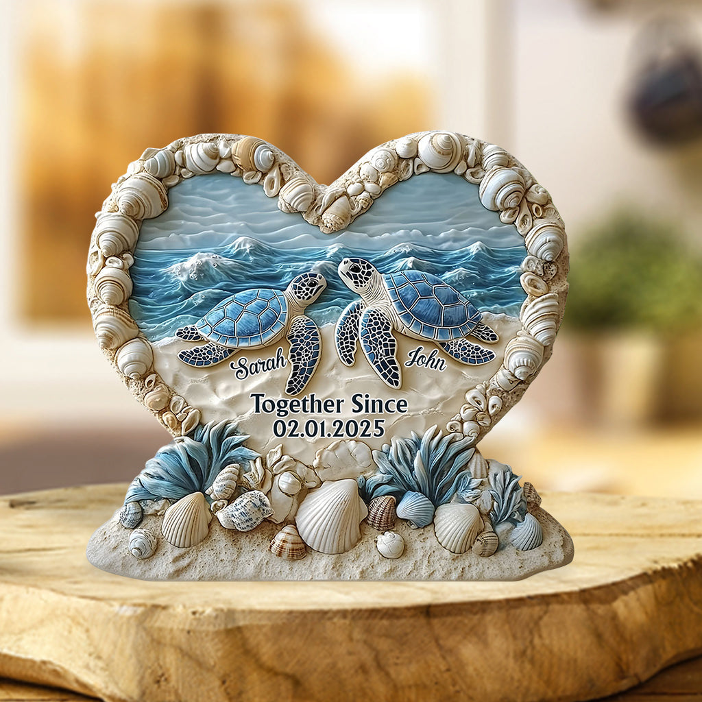 Für immer am Meer – Personalisierte Acrylplakette in individueller Form für Paare
