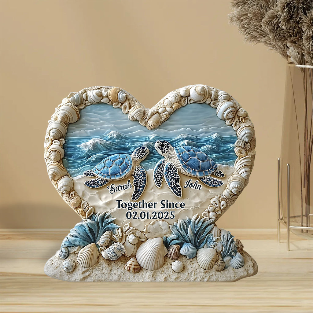Für immer am Meer – Personalisierte Acrylplakette in individueller Form für Paare