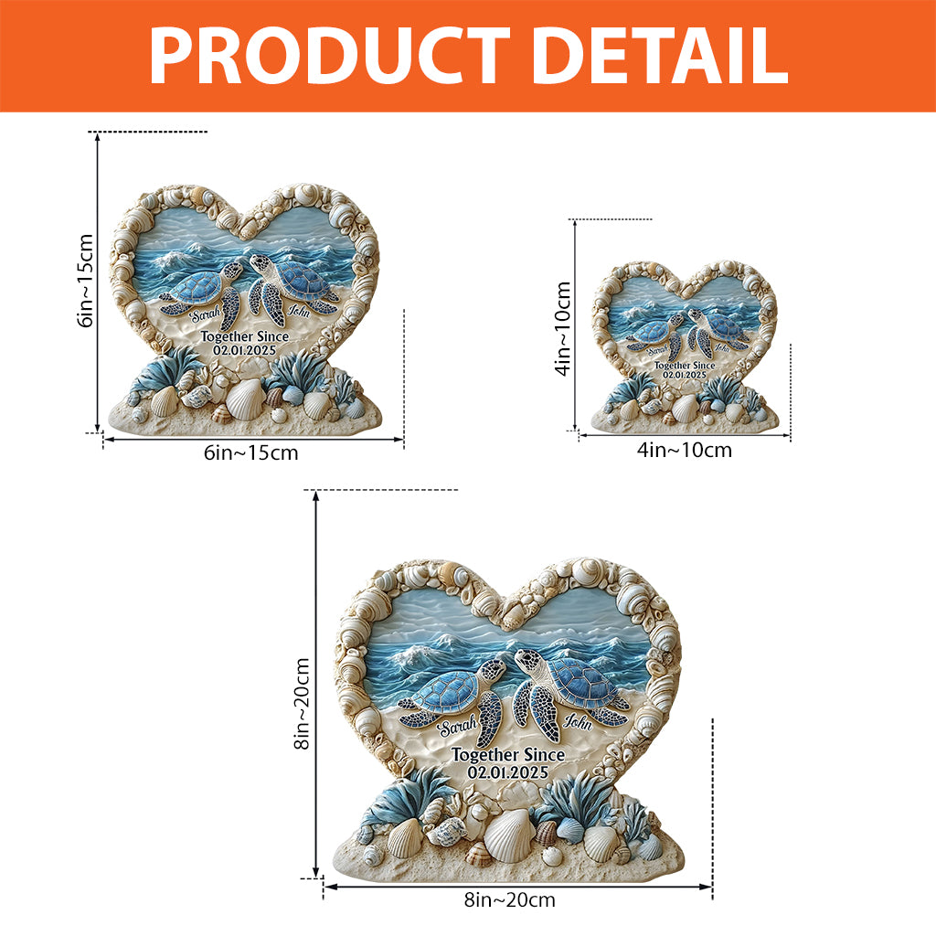 Für immer am Meer – Personalisierte Acrylplakette in individueller Form für Paare