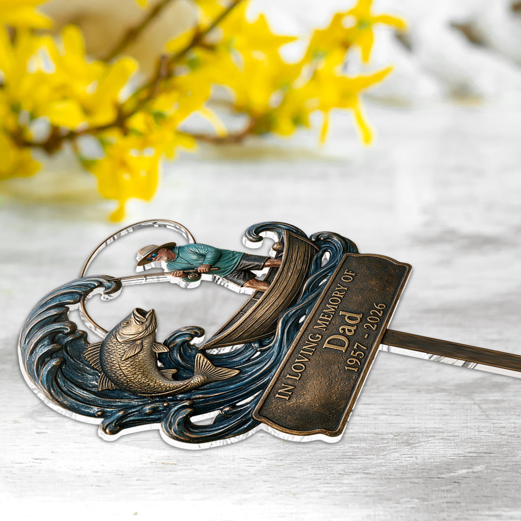 Angeln Gone - Personalisierte Acryl-Gartenbeschilderung/Acrylplakette