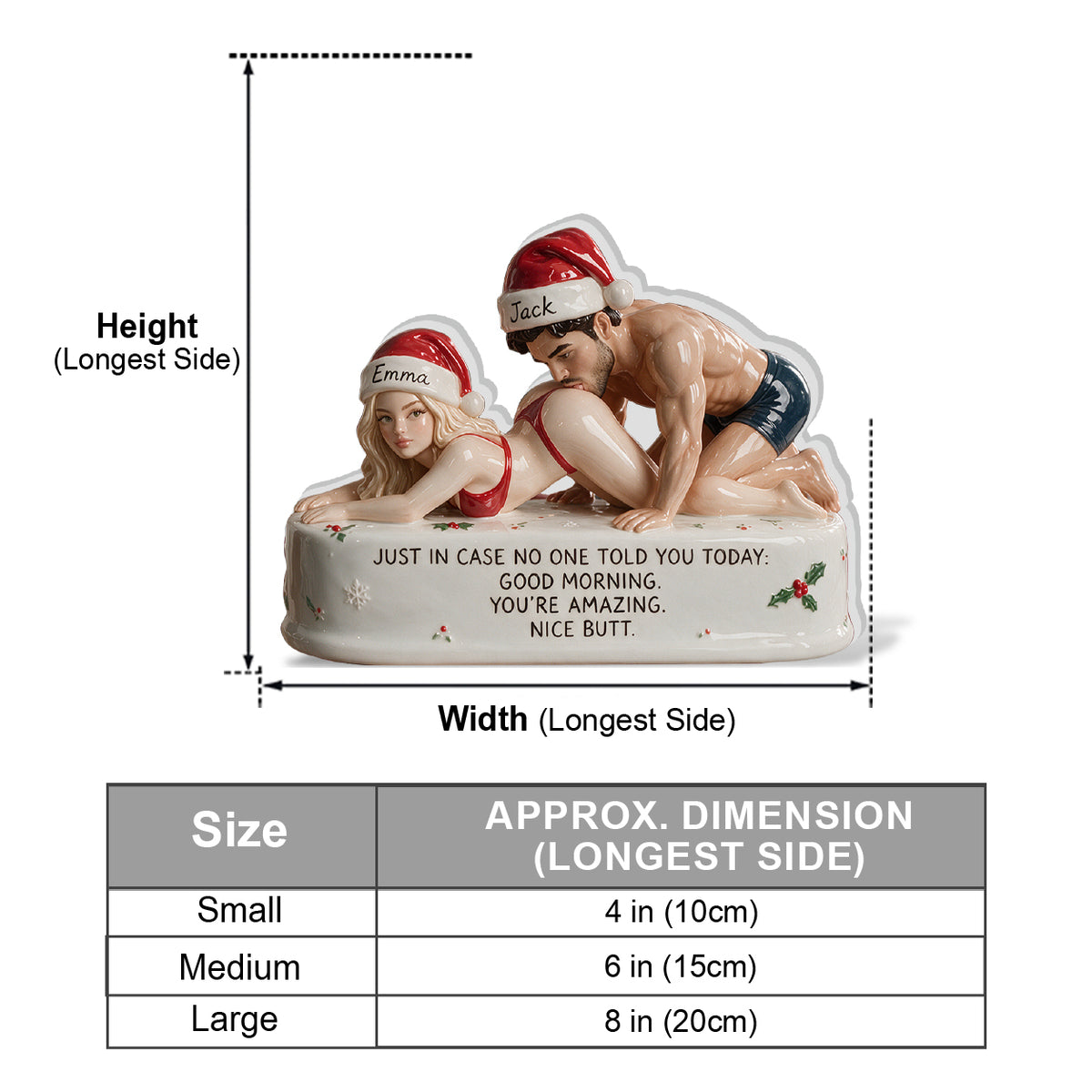 Nice Butt - Personalized Spicy Couple 3D Plaque