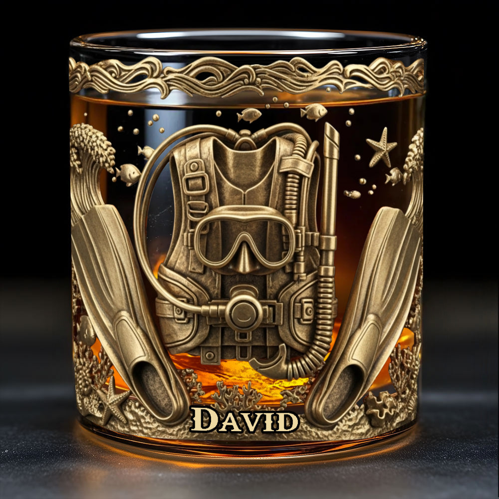 Scuba Diving Life – Personalisiertes Taucher-Whiskyglas