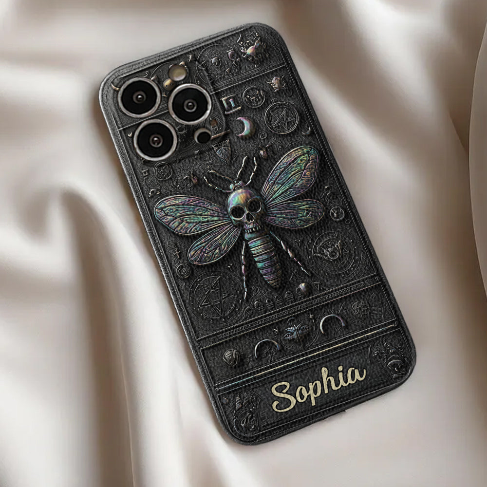 Gothic Witch – Personalisierte Handyhülle aus Leder