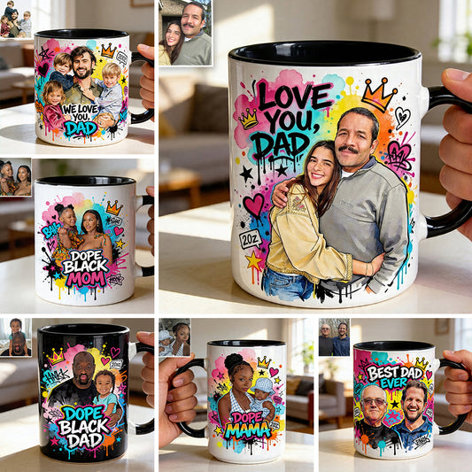 Bester Papa aller Zeiten - Personalisierte Vater-Tasse & Untersetzer