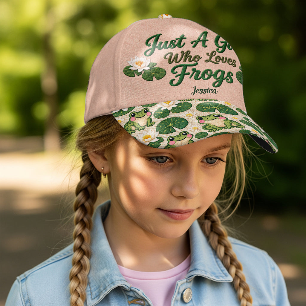 Ein Mädchen, das Frösche liebt - Personalisierte Frosch Classic Cap