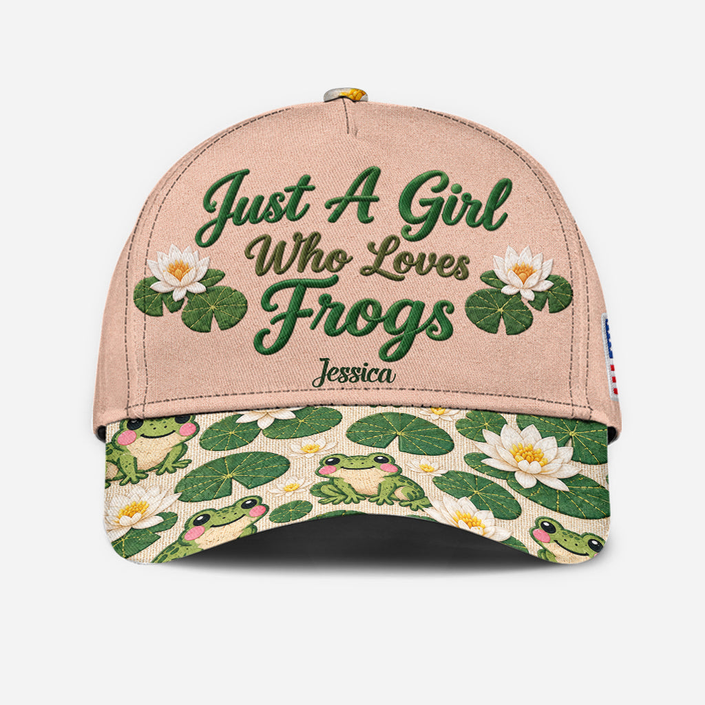 Ein Mädchen, das Frösche liebt - Personalisierte Frosch Classic Cap