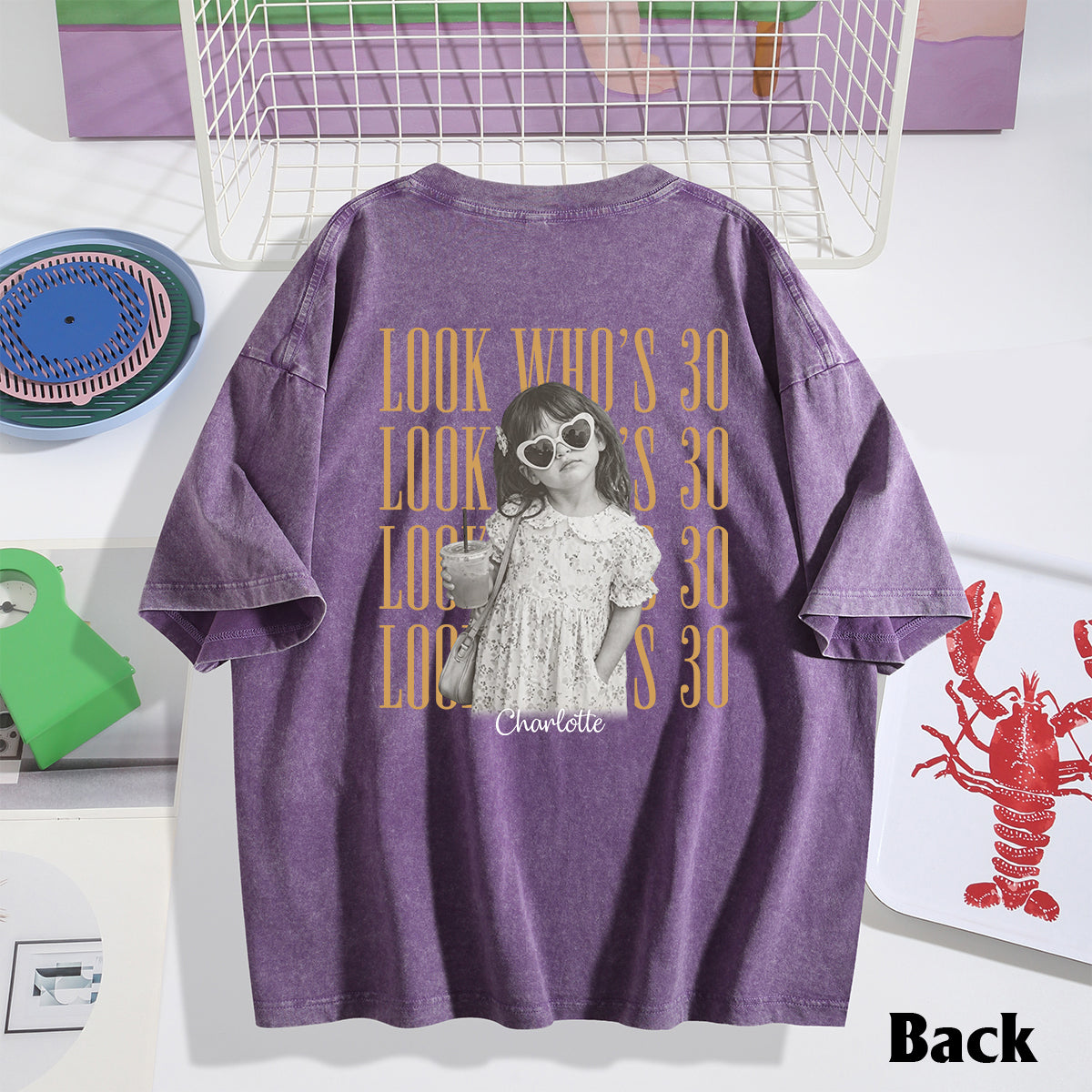 Birthday Gift - Personalized Birthday Washed T-Shirt