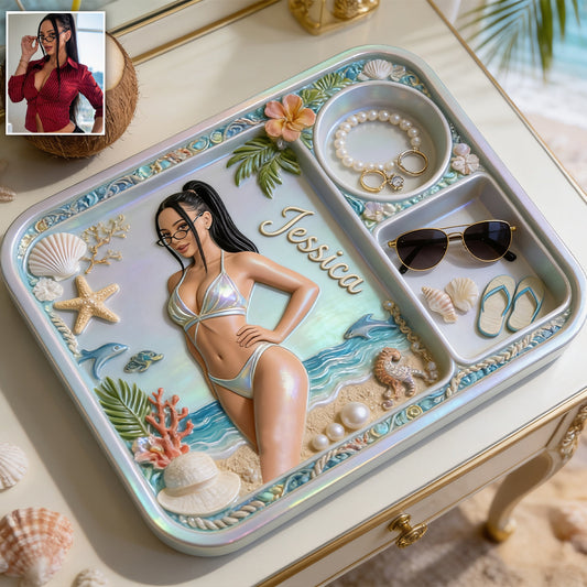Schmuckorganizer für Strandliebhaber - Personalisierbares Ablagefach für Meeresliebhaber