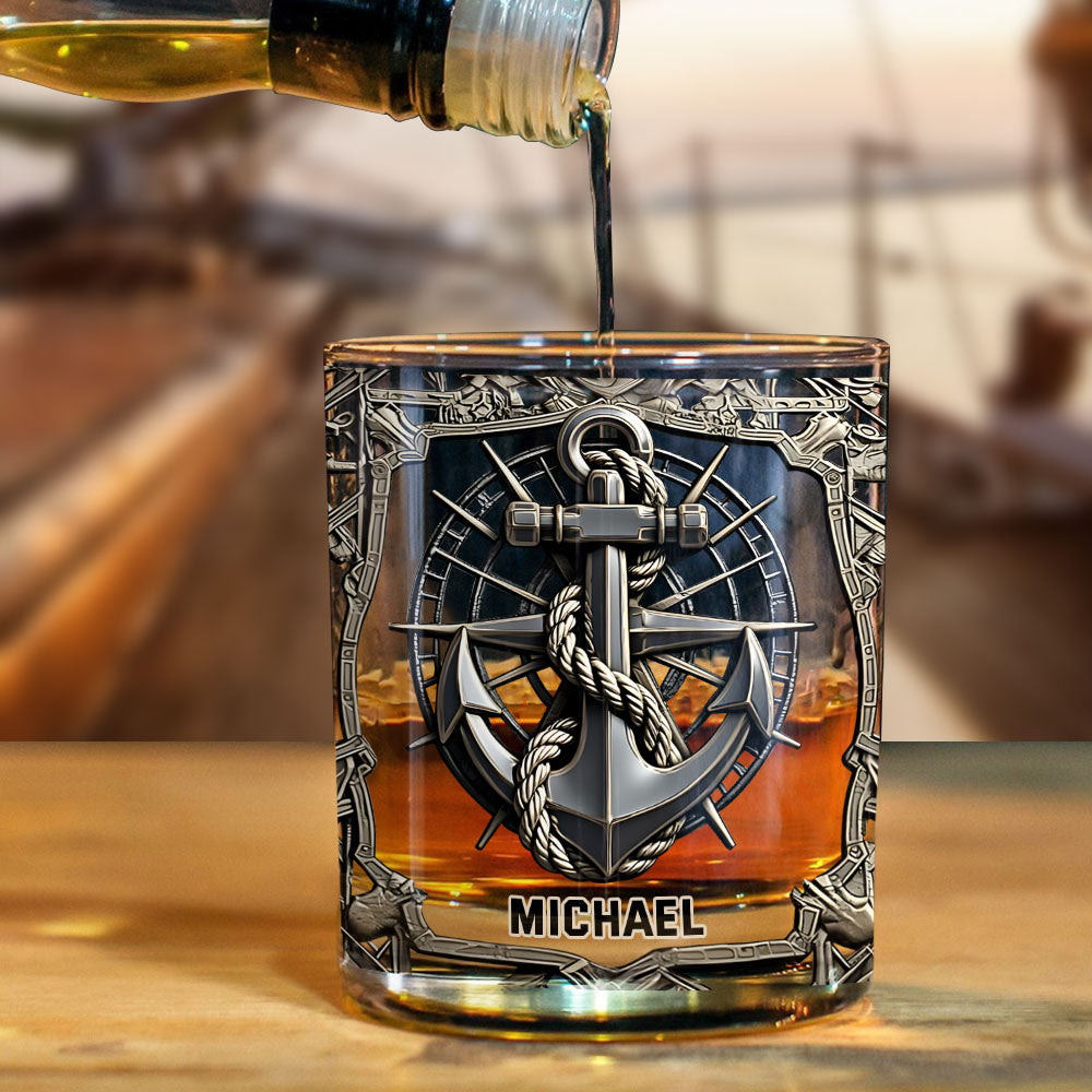 Stolzer Segler – personalisiertes Whiskyglas für Bootsliebhaber