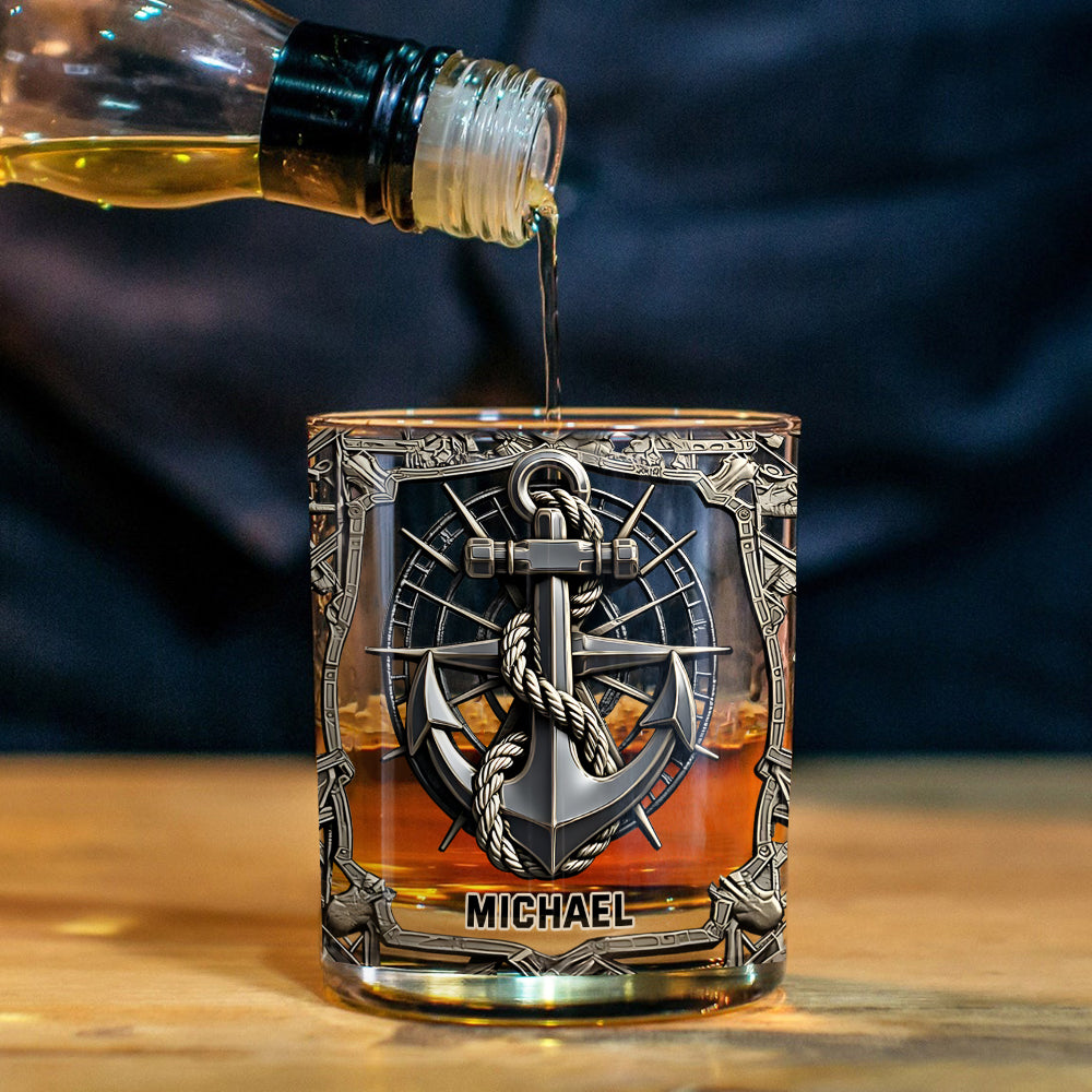 Stolzer Segler – personalisiertes Whiskyglas für Bootsliebhaber