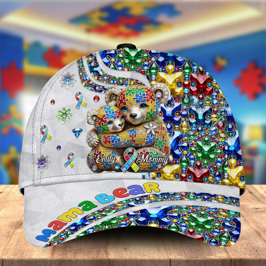 Mama Bear - Personalized Autism Awareness Classic Cap