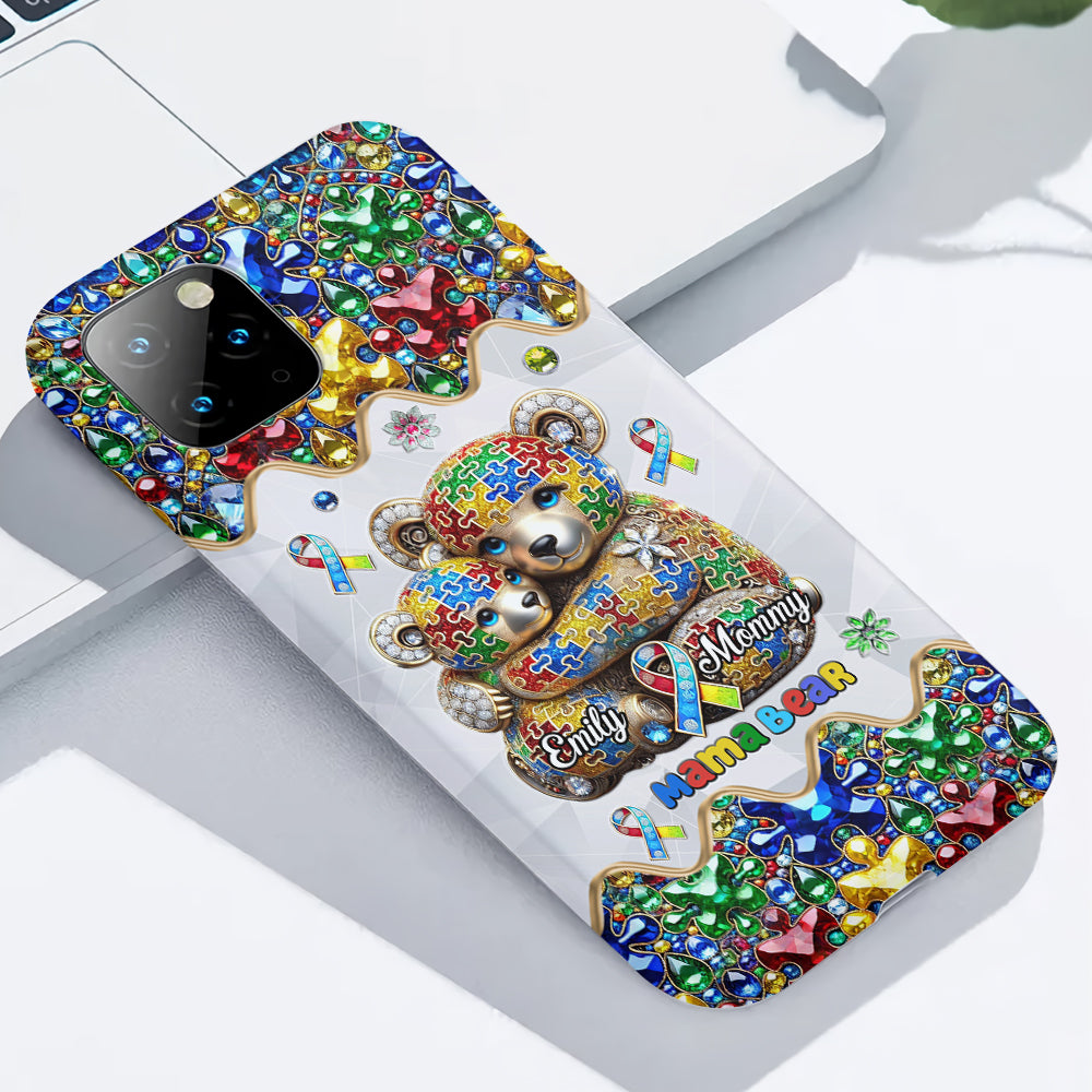 Mama Bär – Personalisierte Handyhülle mit Vollbild-Print zum Thema Autismus