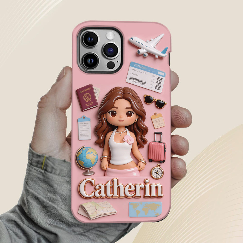 Traveling Lover - Personalized Travelling Full Print Phone Case