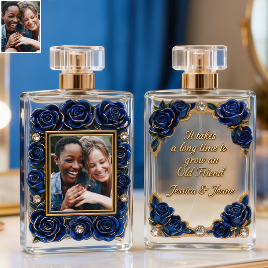 Es braucht Zeit, eine alte Freundschaft wachsen zu lassen – Personalisierte, nachfüllbare Parfümflasche für beste Freundinnen