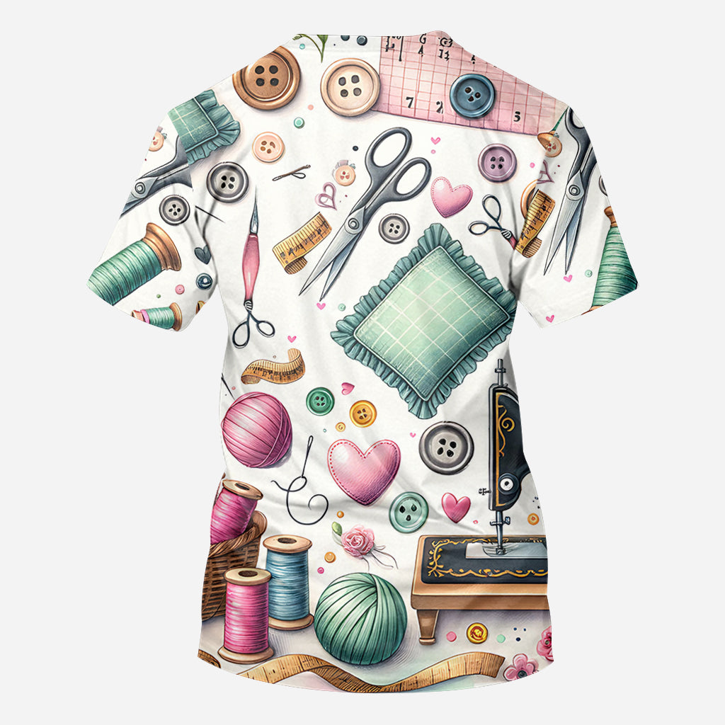 Einfach ein Mädchen, das Nähen liebt – personalisiertes Näh-Shirt