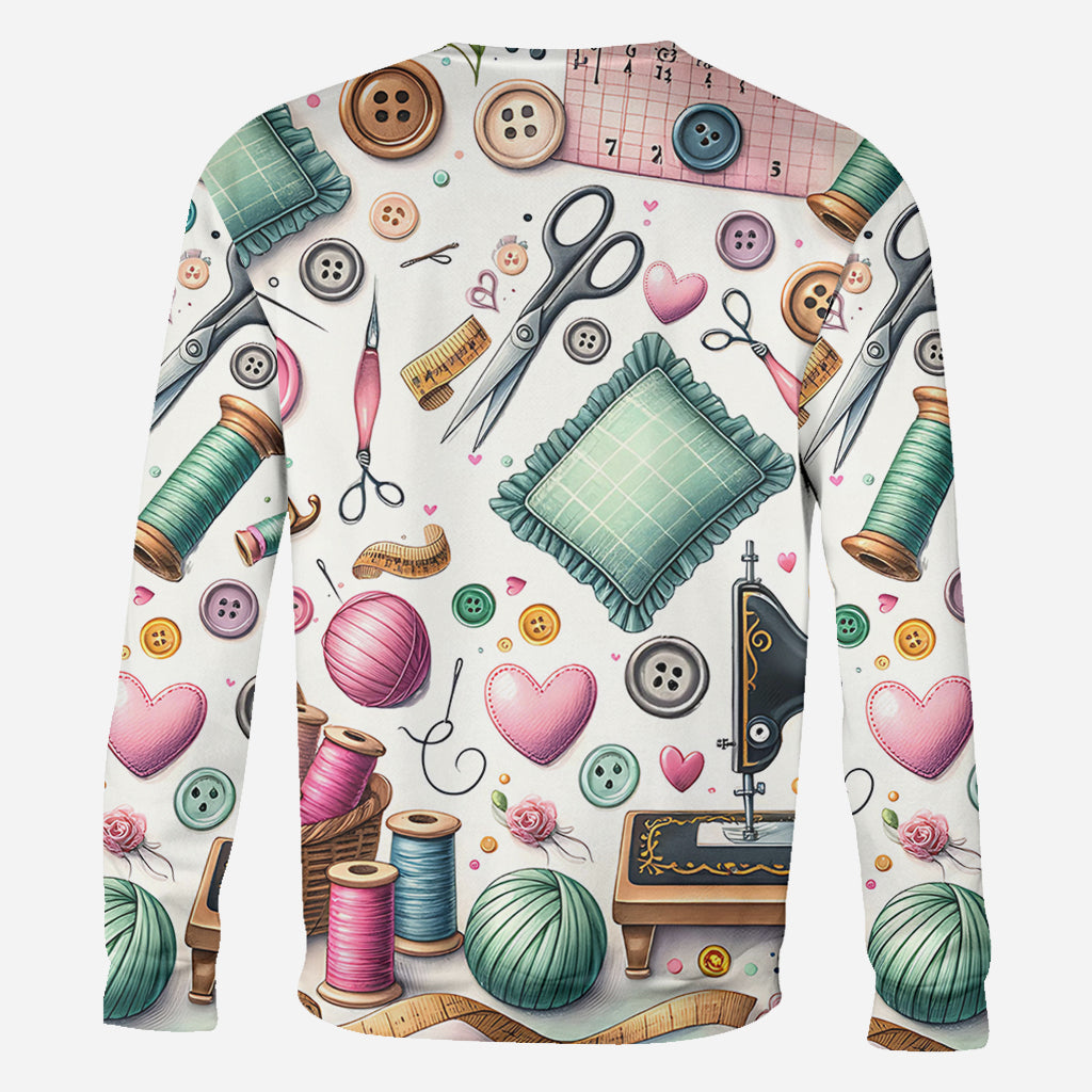 Einfach ein Mädchen, das Nähen liebt – personalisiertes Näh-Shirt