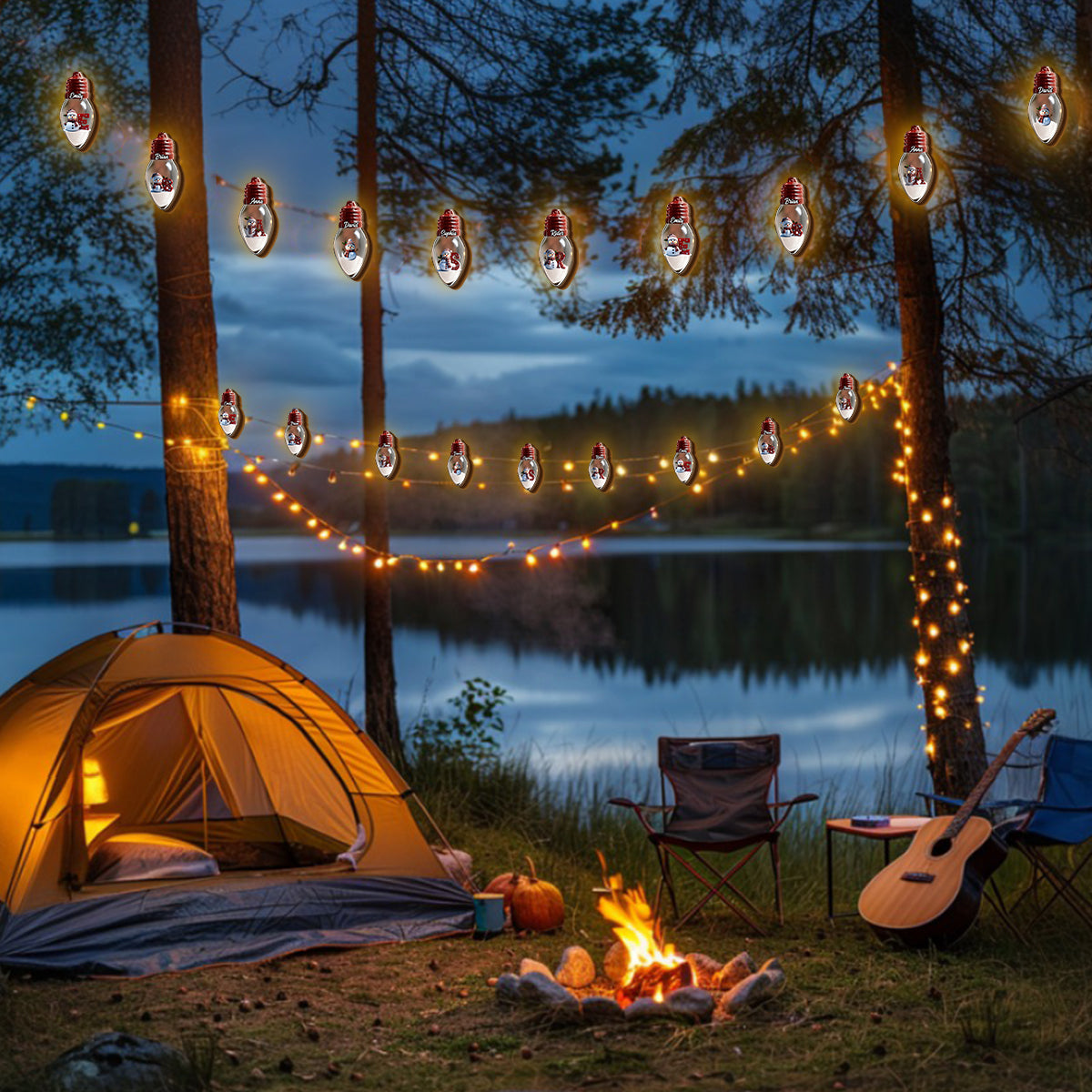 Frohe Weihnachten 2025 – Personalisierte Lichterkette für die ganze Familie