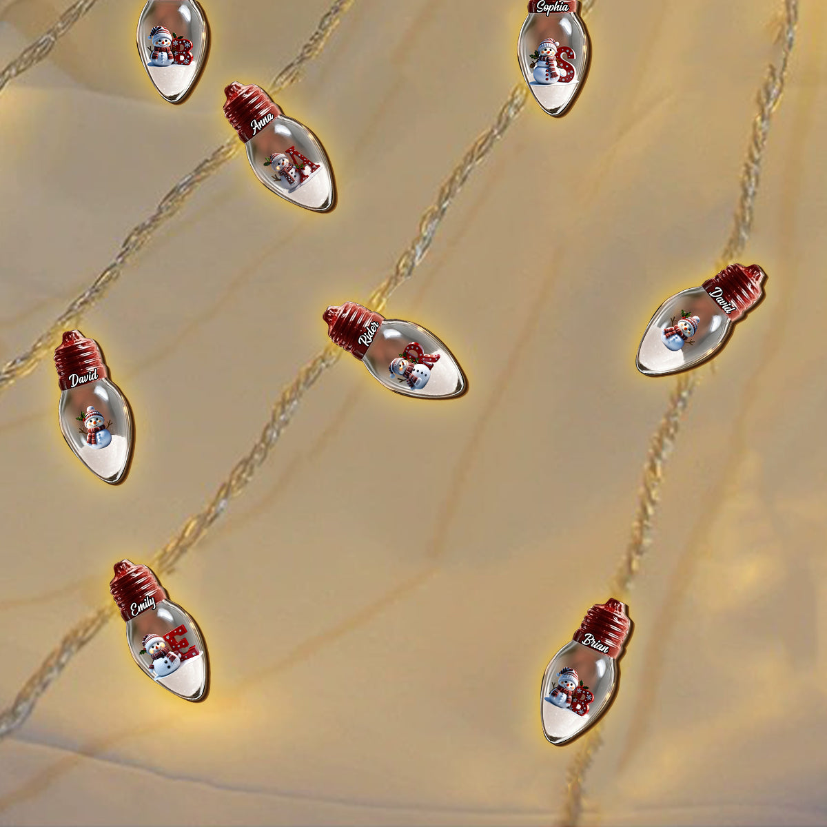 Frohe Weihnachten 2025 – Personalisierte Lichterkette für die ganze Familie