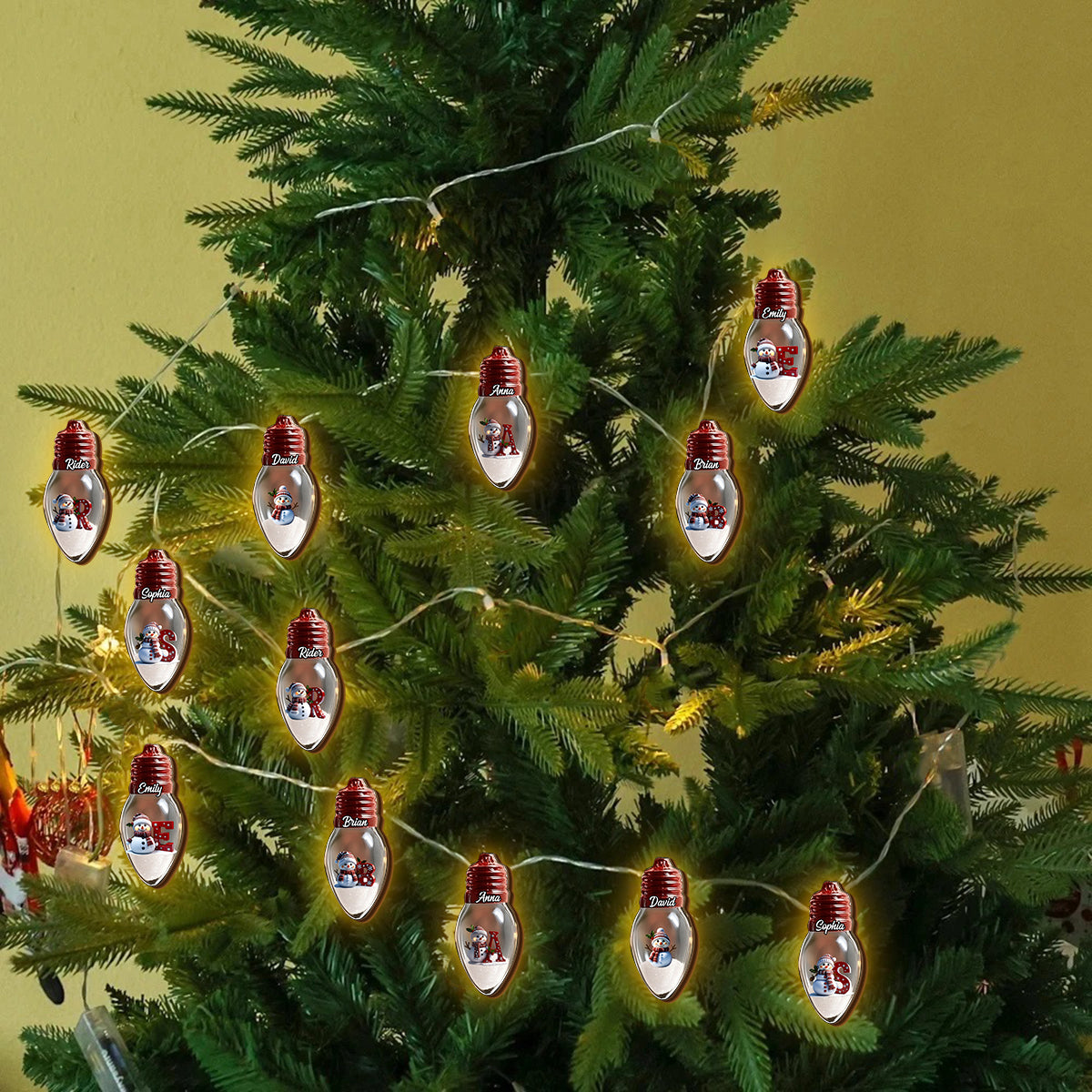 Frohe Weihnachten 2025 – Personalisierte Lichterkette für die ganze Familie