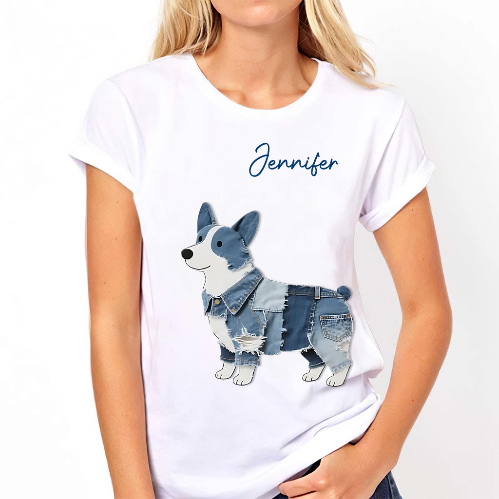 Niedlicher Corgi – Personalisiertes Corgi-T-Shirt und Hoodie